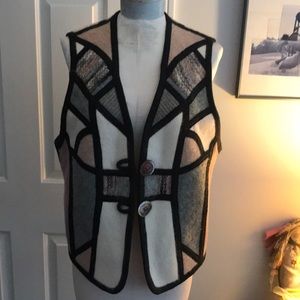 Artist made up cycled wool vest